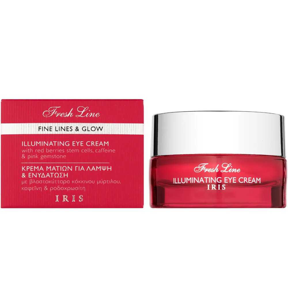Fresh Line Fine Lines & Glow Iris Illuminating Eye Cream Κρέμα Ματιών Ίρις για Λάμψη και Ενυδάτωση Πρώτες Ρυτίδες & Ξεκούραστο Βλέμμα 15ml