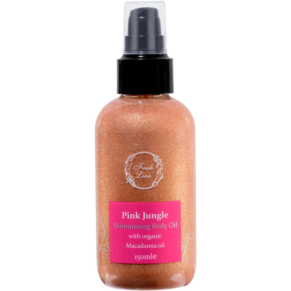 Fresh Line Pink Jungle Shimmering Body Oil Ξηρό Λάδι Λάμψης Σώματος για Εξωτική & Φρουτένια Διάθεση 150ml