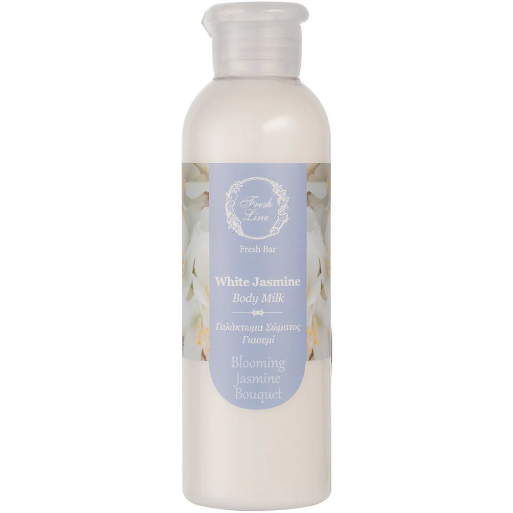 Fresh Line Fresh Bar White Jasmine Body Milk Πολυτελές & Βελούδινο Γαλάκτωμα Σώματος Φυσικής Σύνθεσης με Γιασεμί 200ml - Blooming Jasmine Bouguet