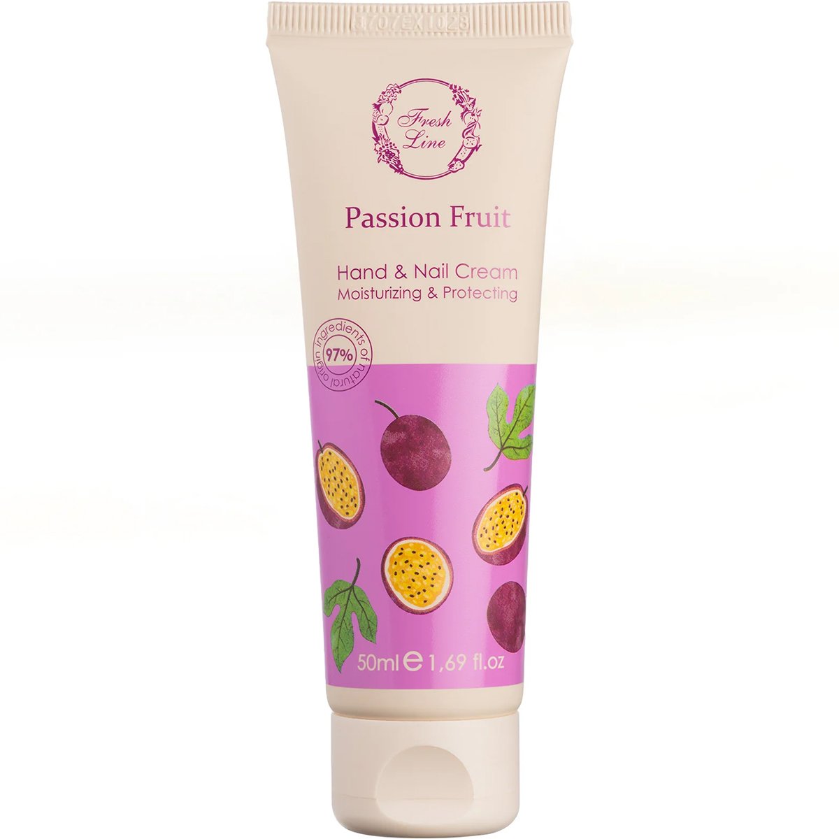 Fresh Line Passion Fruit Moisturizing & Protecting Hand & Nail Cream Ενυδατική, Προστατευτική Κρέμα Χεριών & Νυχιών Ελαφριάς Υφής, Φυσικής Σύνθεσης με Φρούτα του Πάθους 50ml