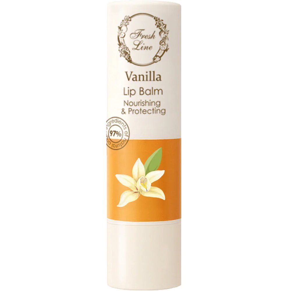 Fresh Line Nourishing & Protecting Vanilla Lip Balm Βάλσαμο Χειλιών Βανίλιας με Βιολογικό Βούτυρο Καριτέ, Εκχύλισμα από Χαμομήλι & Αλόη 5,4g