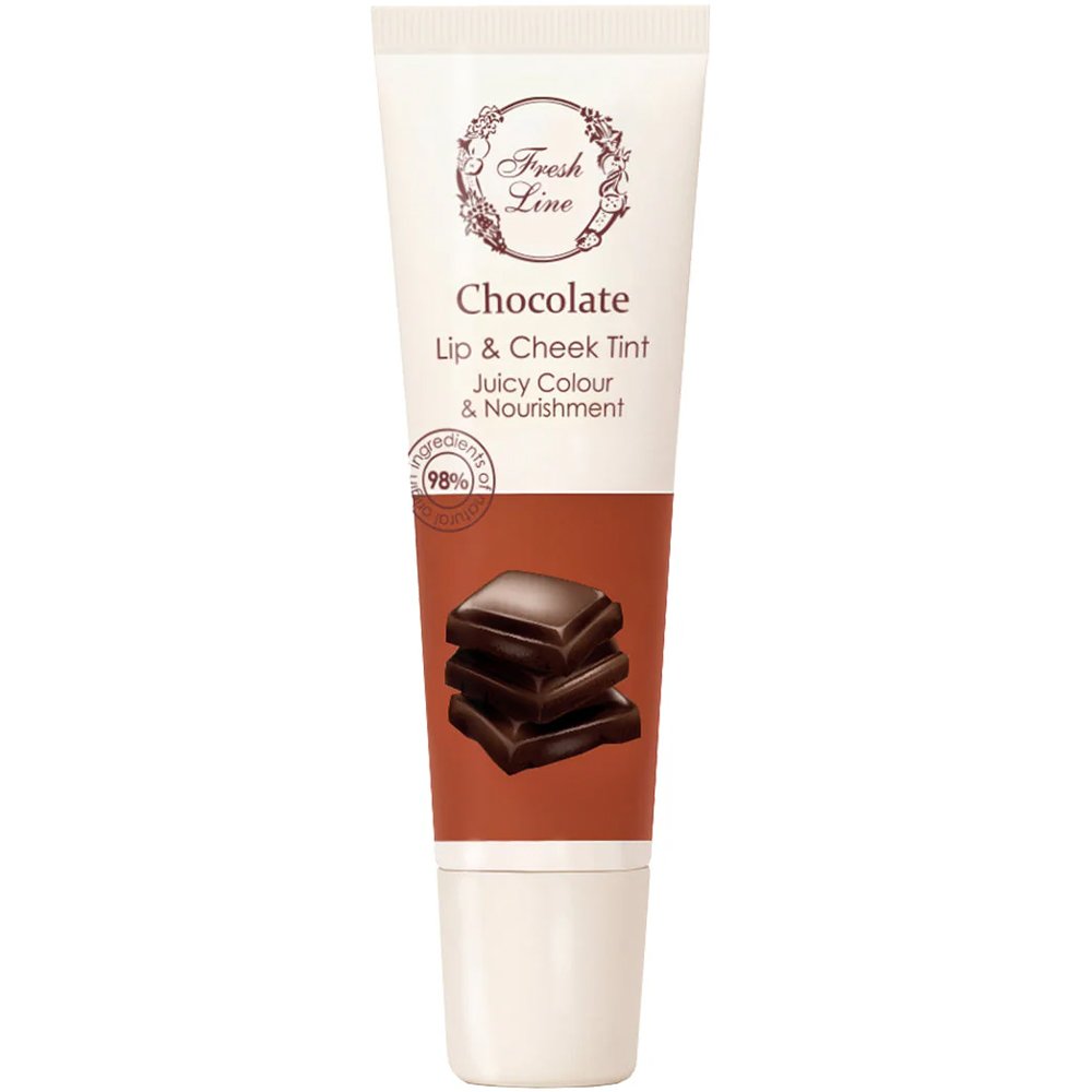 Fresh Line Juicy Colour & Nourishment Chocolate Tint Lip & Cheek Balm Βάλσαμο για Χείλη & Ζυγωματικά με Σοκολάτα, Αμυγδαλέλαιο, Ηλιανθέλαιο & Φυτικό Κερί Καρναούμπα 10ml