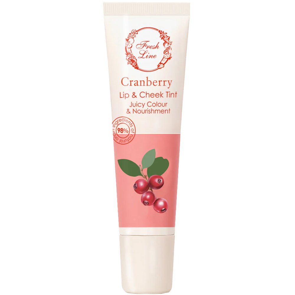 Fresh Line Juicy Colour & Nourishment Cranberry Tint Lip & Cheek Balm Βάλσαμο για Χείλη & Ζυγωματικά με Κράνμπερι, Αμυγδαλέλαιο, Ηλιανθέλαιο & Φυτικό Κερί Καρναούμπα 10ml