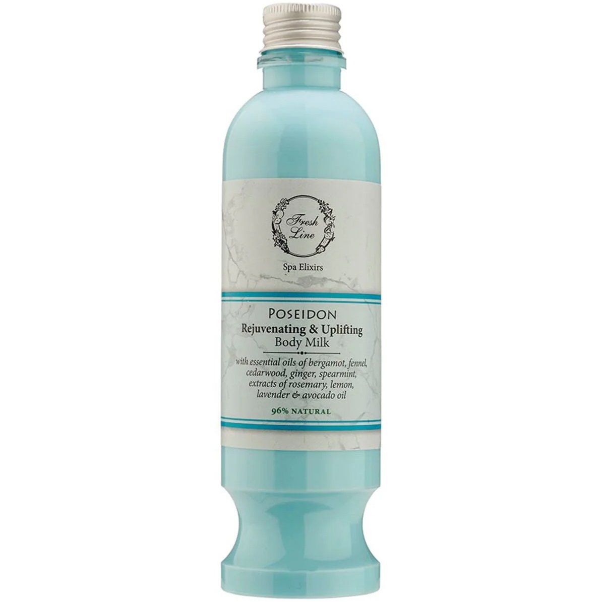 Fresh Line Spa Elixirs Poseidon Rejuvenating & Uplifting Body Milk Γαλάκτωμα Σώματος με Αιθέρια Έλαια από Περγαμόντο, Ξύλο Κέδρου & Πιπερόριζα για Αναζωογόνηση & Τόνωση 250ml