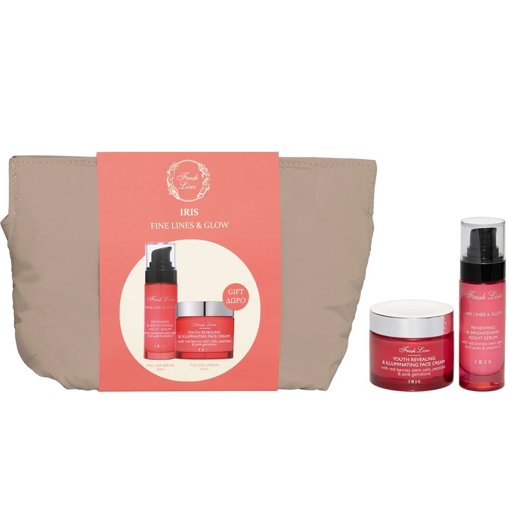 Fresh Line Promo Iris Fine Lines & Glow Renewing & Brightening Night Serum 30ml & Δώρο Youth Revealing & Illuminating Face Cream 50ml & Νεσεσέρ 1 Τεμάχιο
