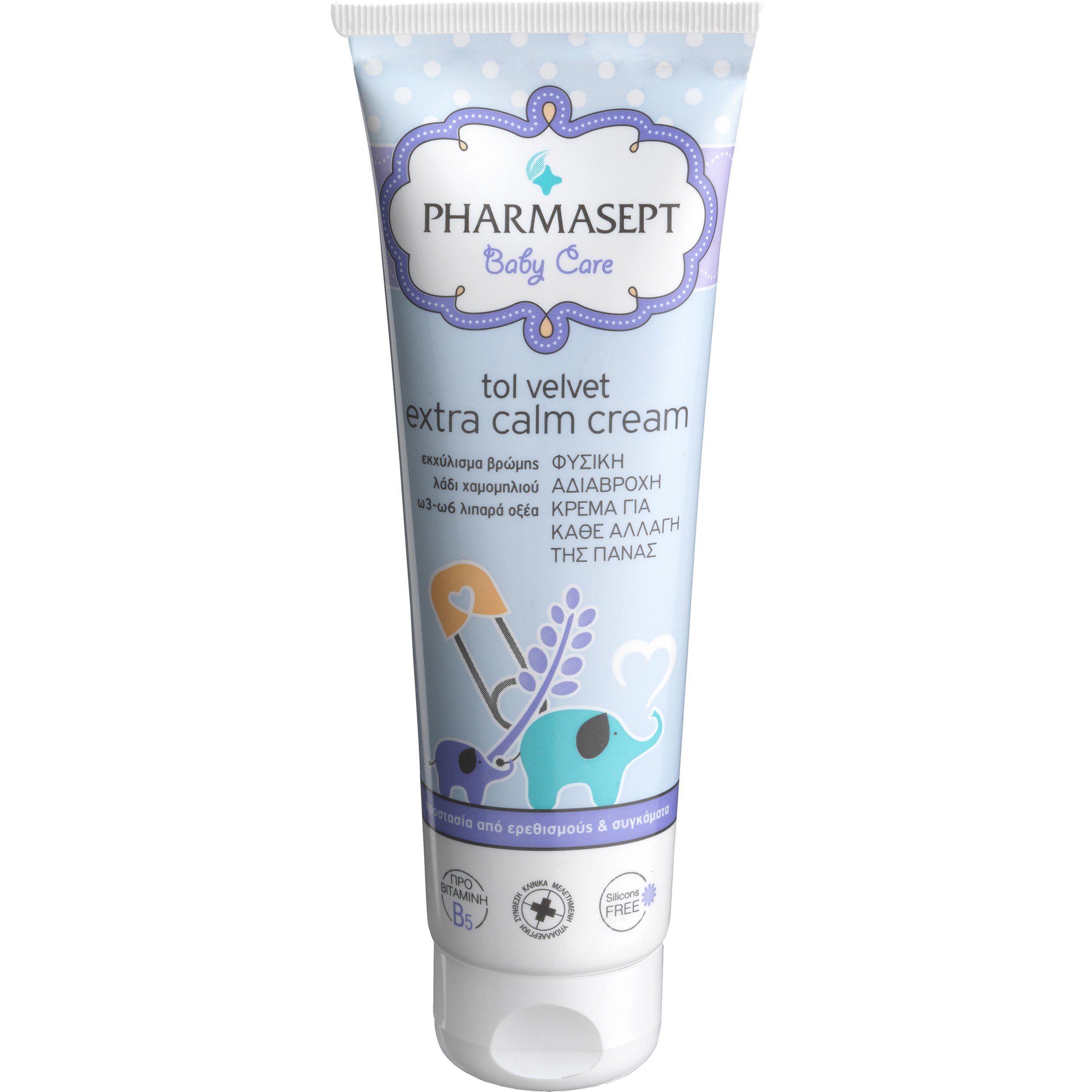 Tol Velvet Baby Extra Calm Cream 150ml – Pharmasept,Κρέμα Καταπράυνσης των Ερεθισμών, Ενυδατώνει το Ευαίσθητο Δέρμα