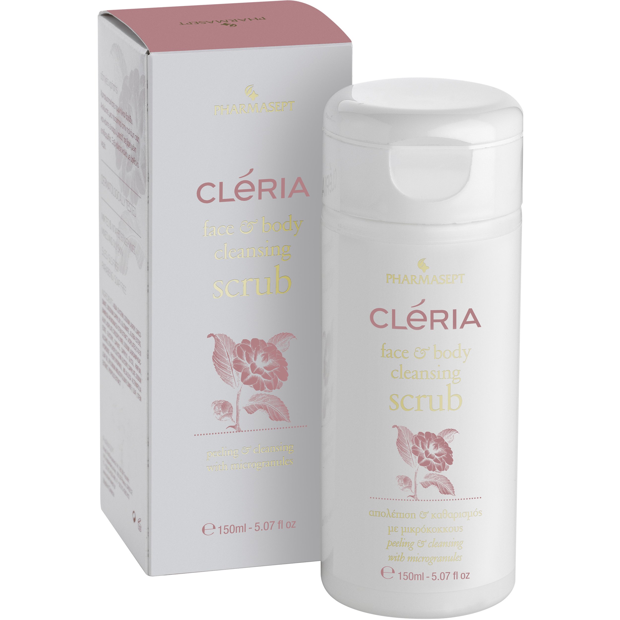 Pharmasept Cleria Face & Body Cleansing Scrub Βαθύς Καθαρισμός & Απολέπιση 150ml