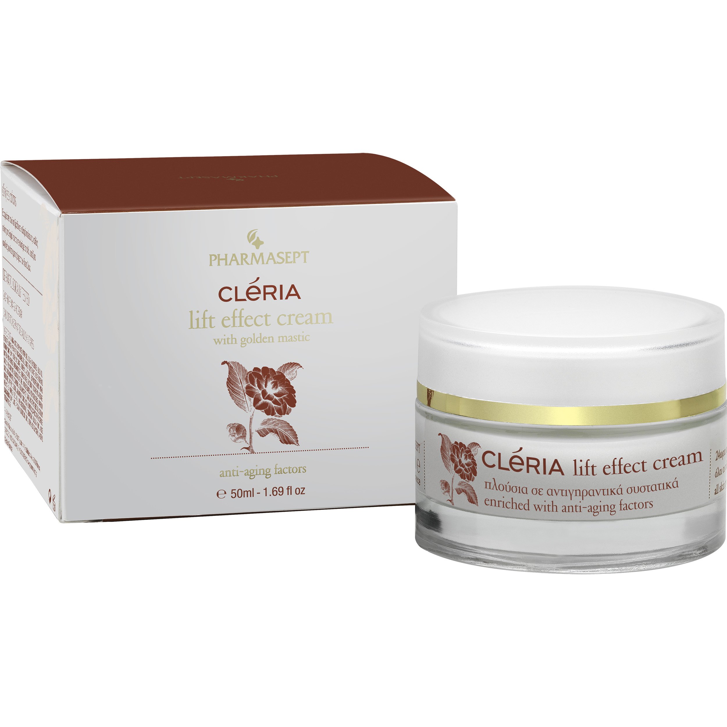 Pharmasept Cleria Lift Effect Cream 24ωρη Κρέμα Προσώπου για Ώριμες Επιδερμίδες Πλούσια σε Αντιγηραντικούς Παράγοντες 50ml