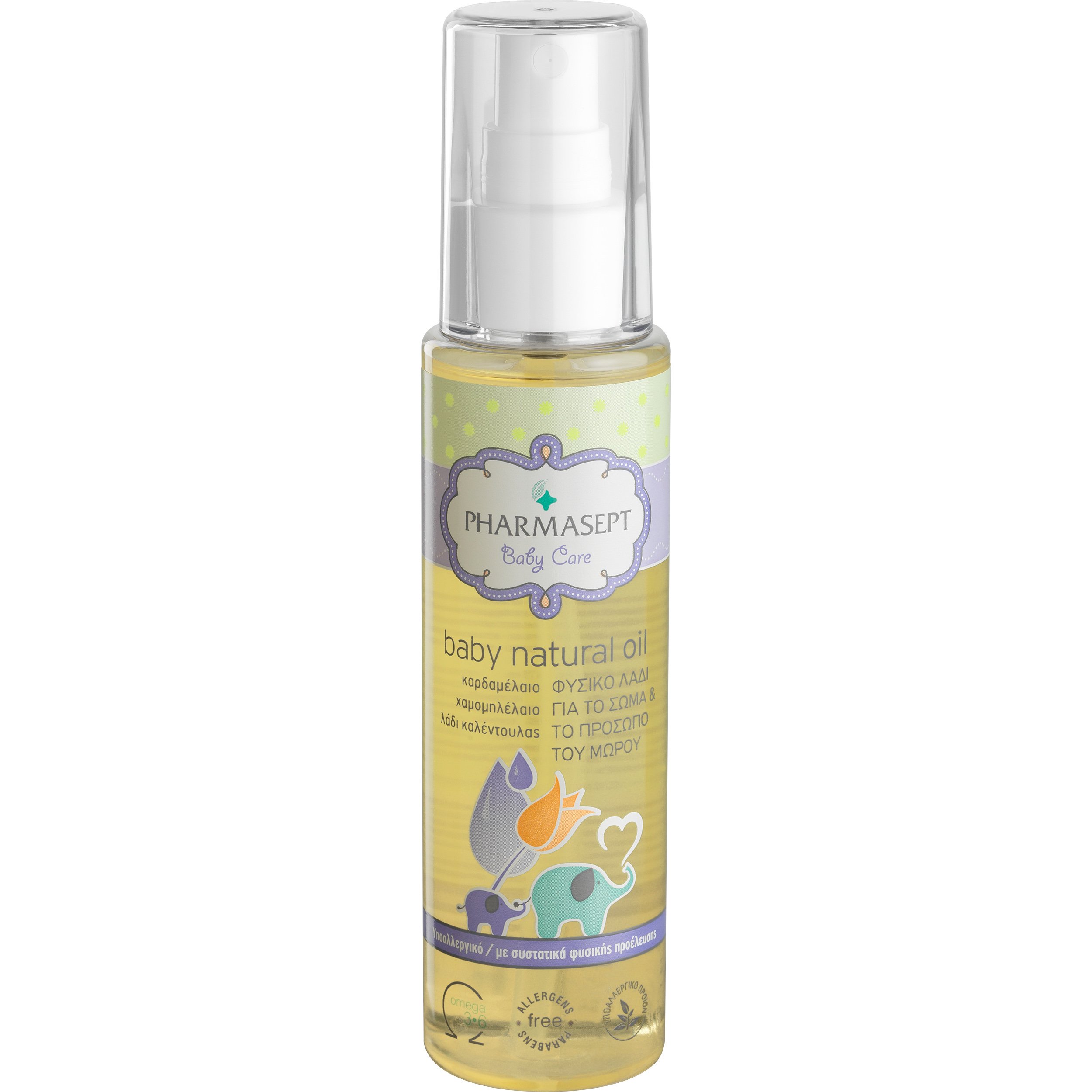 Pharmasept Baby Care Baby Natural Oil Βρεφικό Υποαλλεργικό Λάδι Ενυδάτωσης & Φροντίδας με 100% Φυσική Σύνθεση 100ml