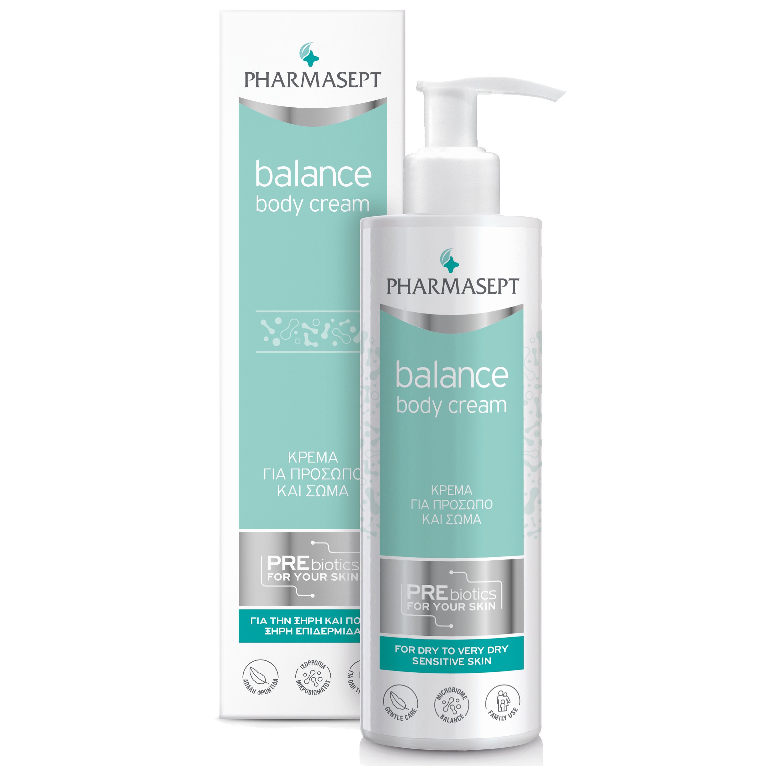 Pharmasept Balance Body Cream for Face & Body Κρέμα Καθημερινής Χρήσης για Πρόσωπο & Σώμα για Ξηρή, Πολύ Ξηρή Επιδερμίδα 250ml