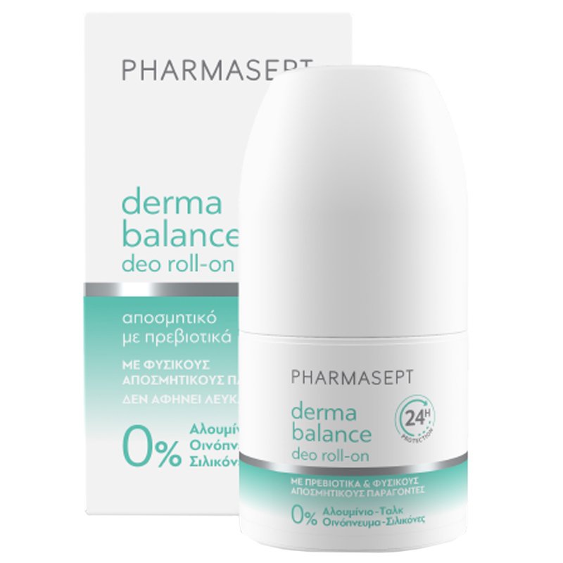 Pharmasept Pharmasept Derma Balance Deo Roll-On Αποσμητικό Roll-On με Πρεβιοτικά & Φυσικούς Αποσμητικούς Παράγοντες 50ml