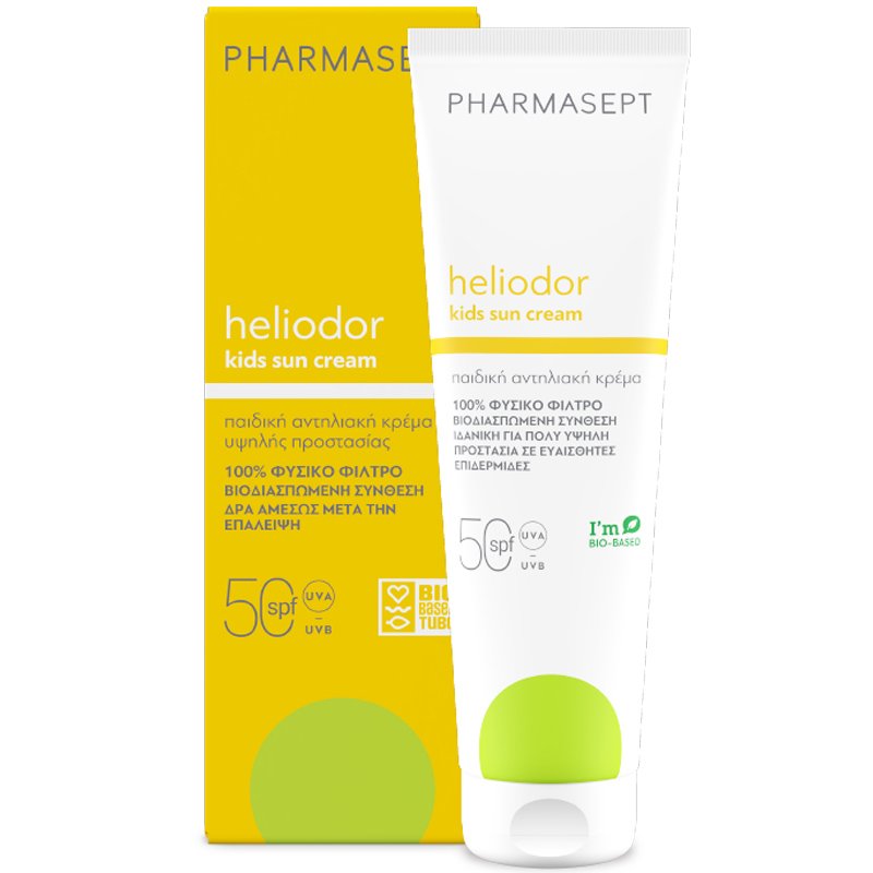 Pharmasept Pharmasept Heliodor Kids Face & Body Sun Cream Spf50 Παιδική Αντηλιακή Κρέμα Προσώπου & Σώματος Υψηλής Προστασίας 150ml