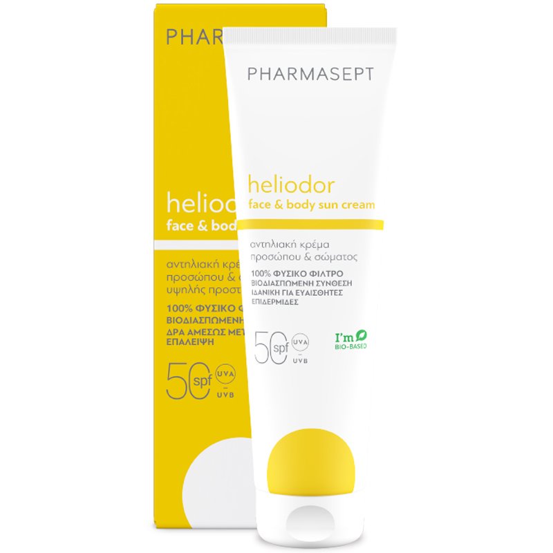 Pharmasept Heliodor Face & Body Sun Cream Spf50 Αντηλιακή Κρέμα Προσώπου & Σώματος Υψηλής Προστασίας 150ml