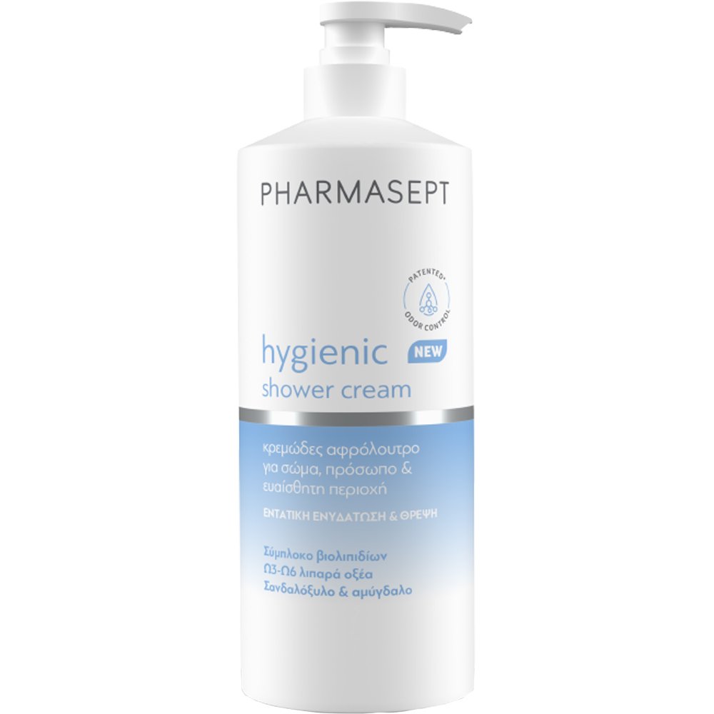 Pharmasept Hygienic Shower Cream Κρεμώδες Αφρόλουτρο Καθημερινής Χρήσης για Σώμα, Πρόσωπο & Ευαίσθητη Περιοχή με Αντλία 500ml