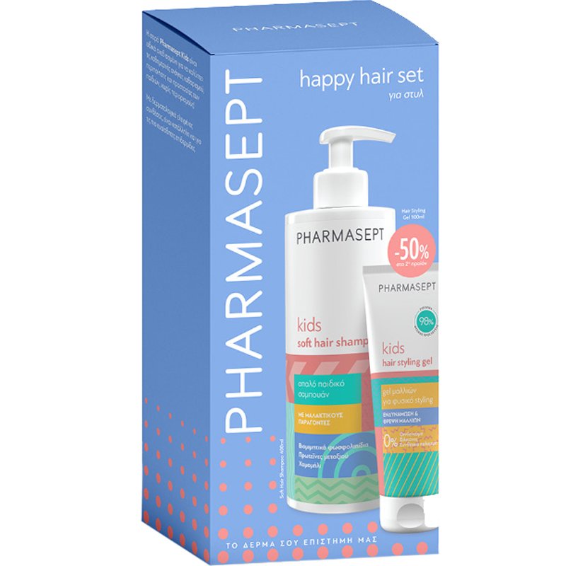 Pharmasept Pharmasept Promo Kids Soft Hair Shampoo 400ml & Hair Styling Gel 100ml