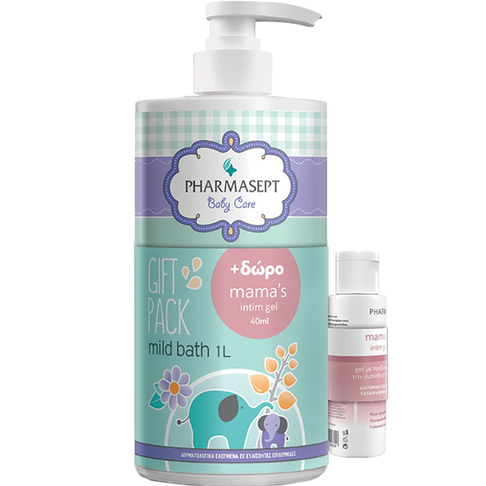 Pharmasept Promo Baby Care Mild Bath 3m+ 1L & Δώρο Mama's Intim Gel 40ml