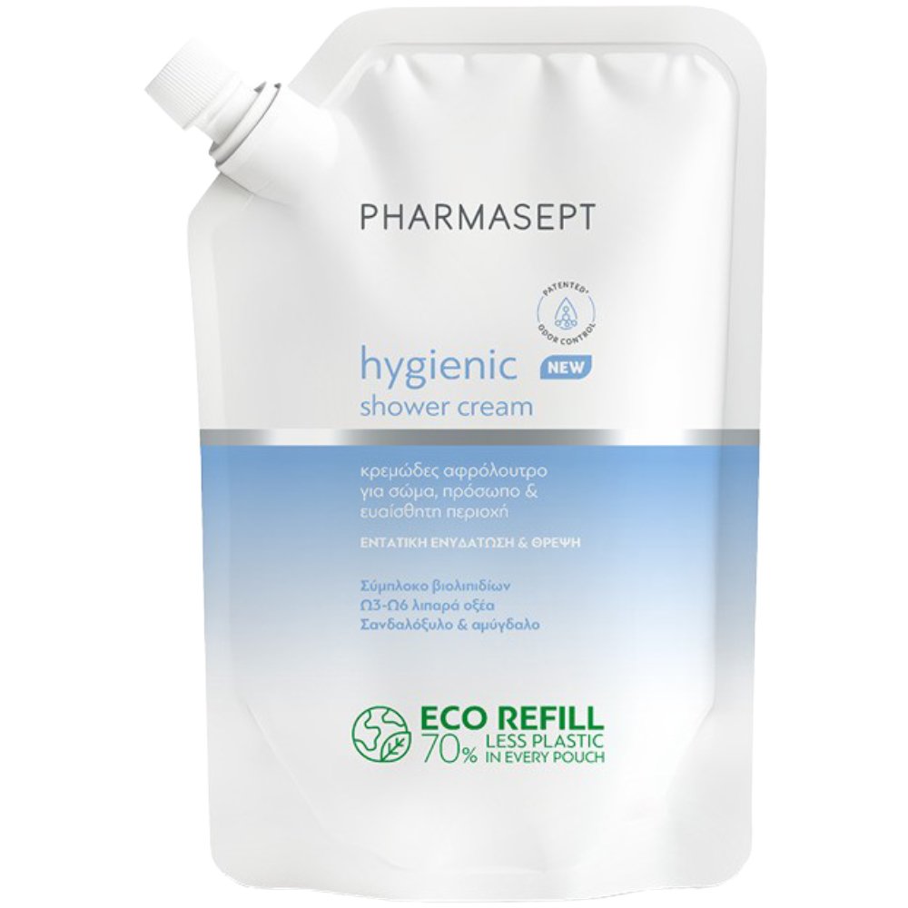 Pharmasept  Hygienic Shower Cream Ανταλλακτικό Κρεμώδες Αφρόλουτρο Καθημερινής Χρήσης για Εντατική Ενυδάτωση 900ml Refill