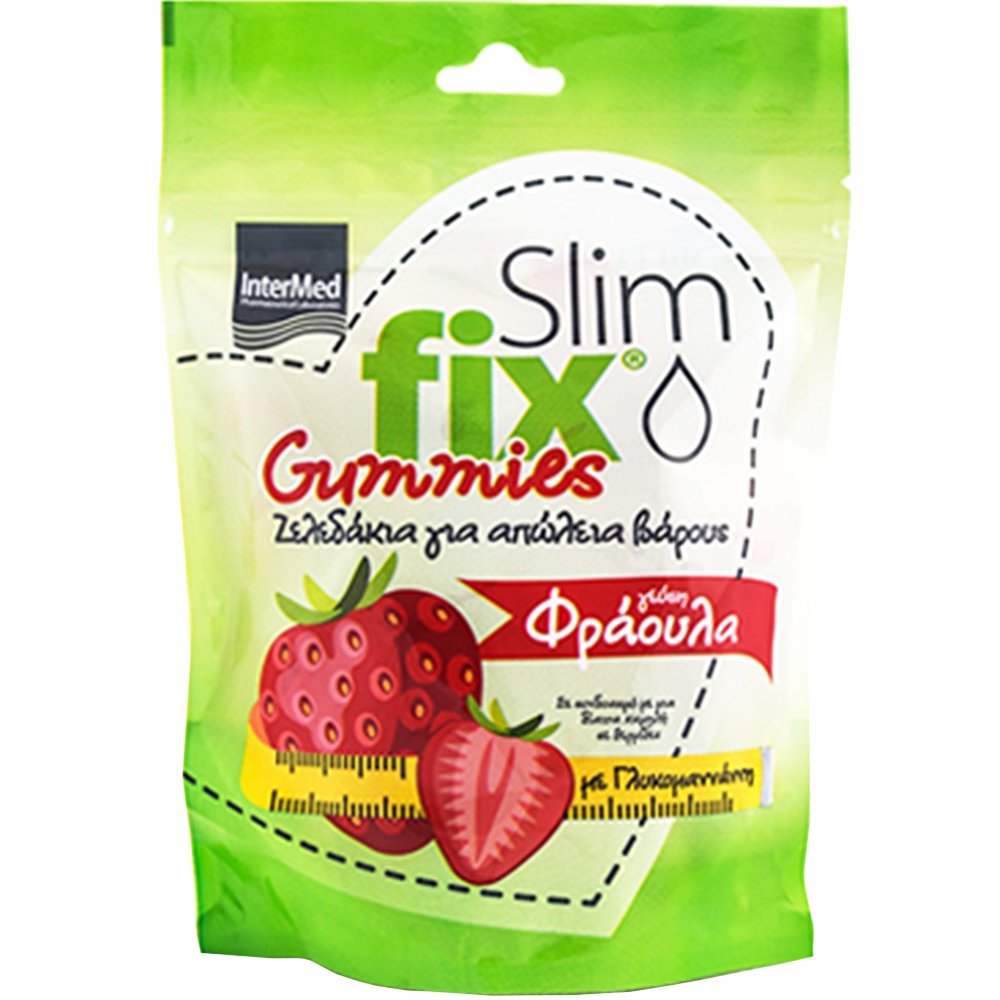 InterMed Intermed Slim Fix Gummies Συμπλήρωμα Διατροφής με Γλυκομαννάνη για Απώλεια Βάρους με Γεύση Φράουλα 42 Ζελεδάκια