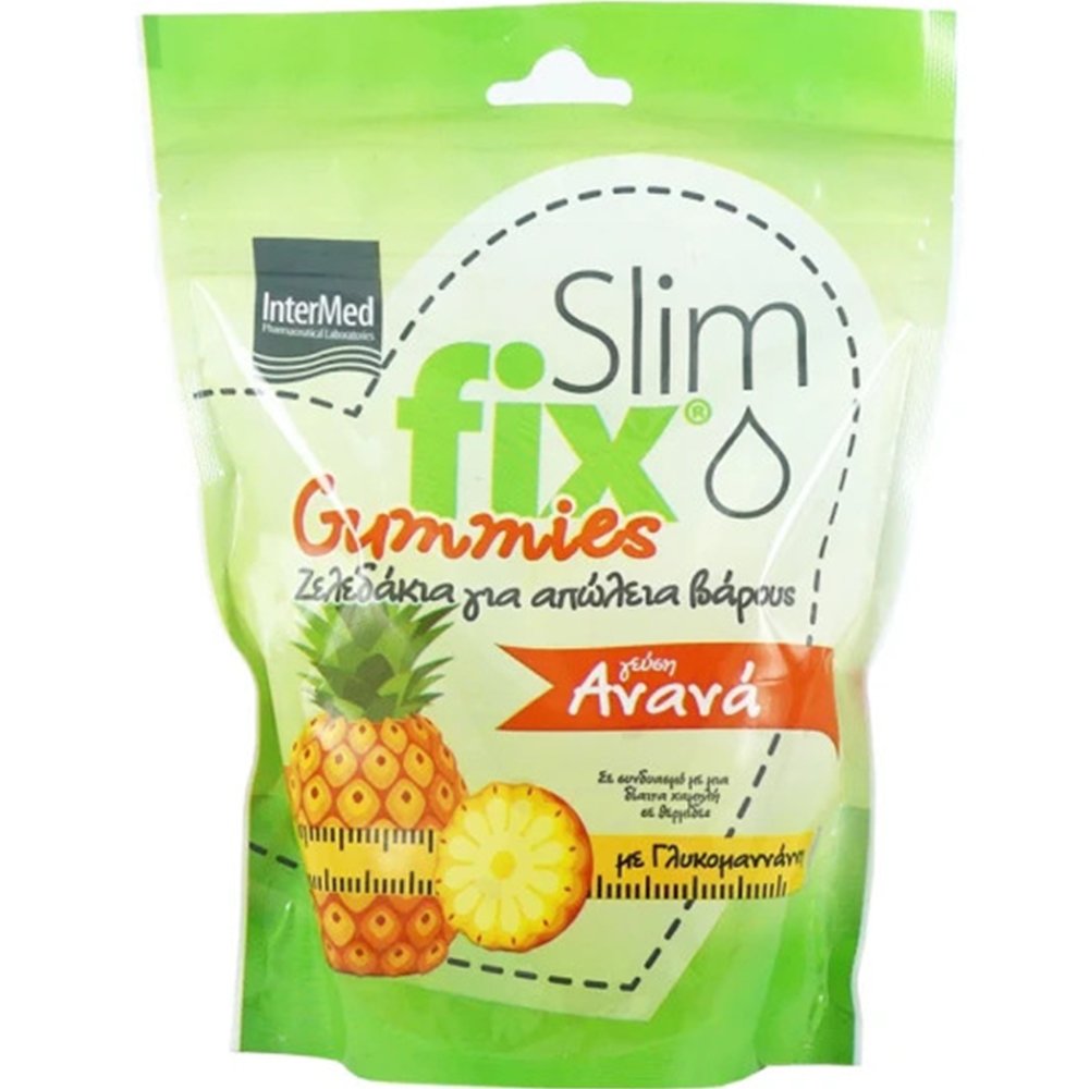 InterMed Intermed Slim Fix Gummies Συμπλήρωμα Διατροφής με Γλυκομαννάνη για Απώλεια Βάρους με Γεύση Ανανά 42 Ζελεδάκια