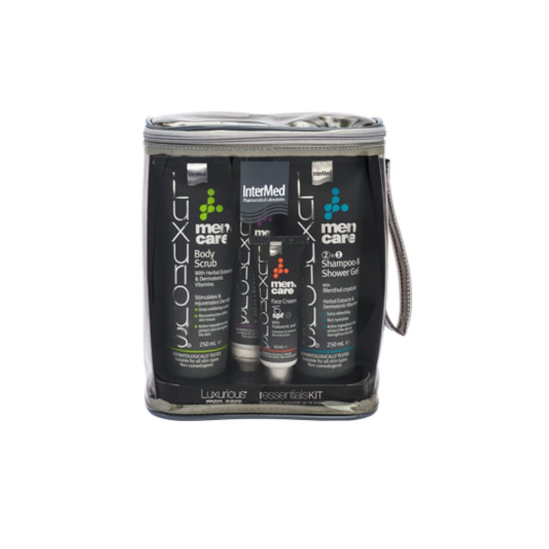 InterMed Luxurious Men ‘s Care Daily Essentials Kit Ολοκληρωμένη Καθημερινή Περιποίηση για τον ‘Αντρα 4 Τεμάχια