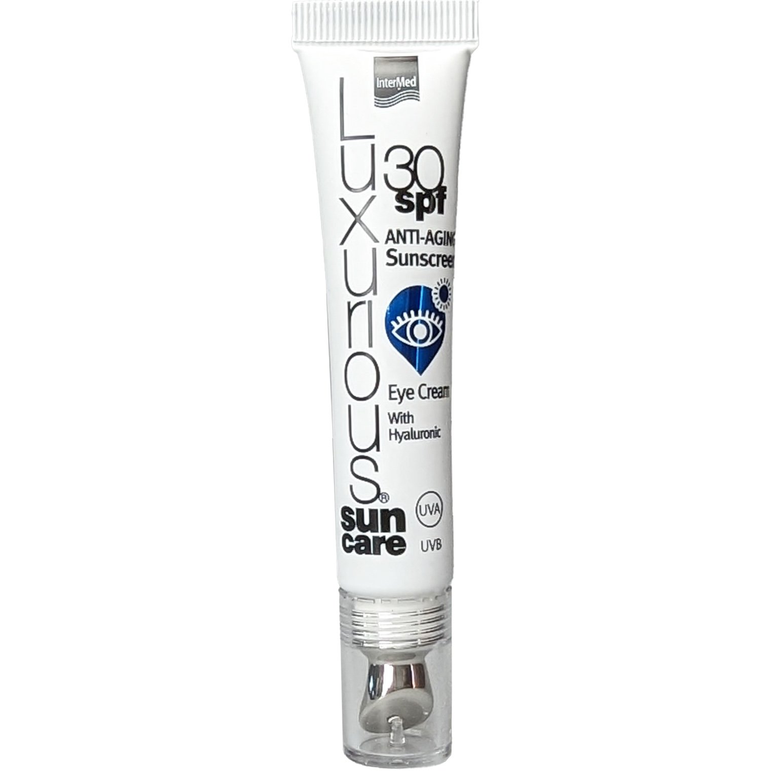 Luxurious Suncare Anti-Aging Eye Cream with Hyaluronic Spf30 Αντηλιακή Κρέμα Ματιών με Υψηλό Δείκτη Προστασίας 15ml