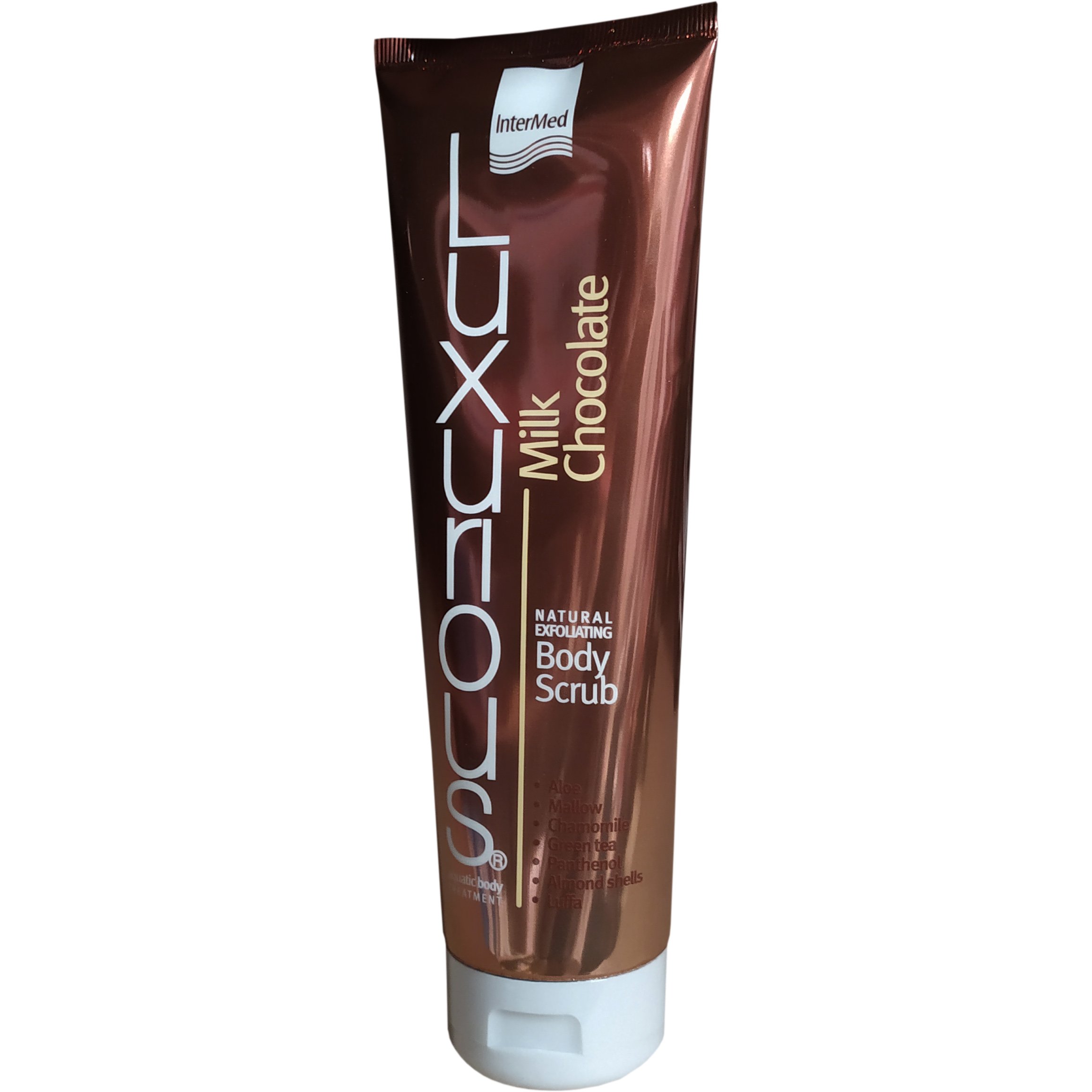 Luxurious Natural Exfoliating Body Scrub Milk Chocolate Απολεπιστική Κρέμα Σώματος με Γλυκό Άρωμα Σοκολάτας 280ml
