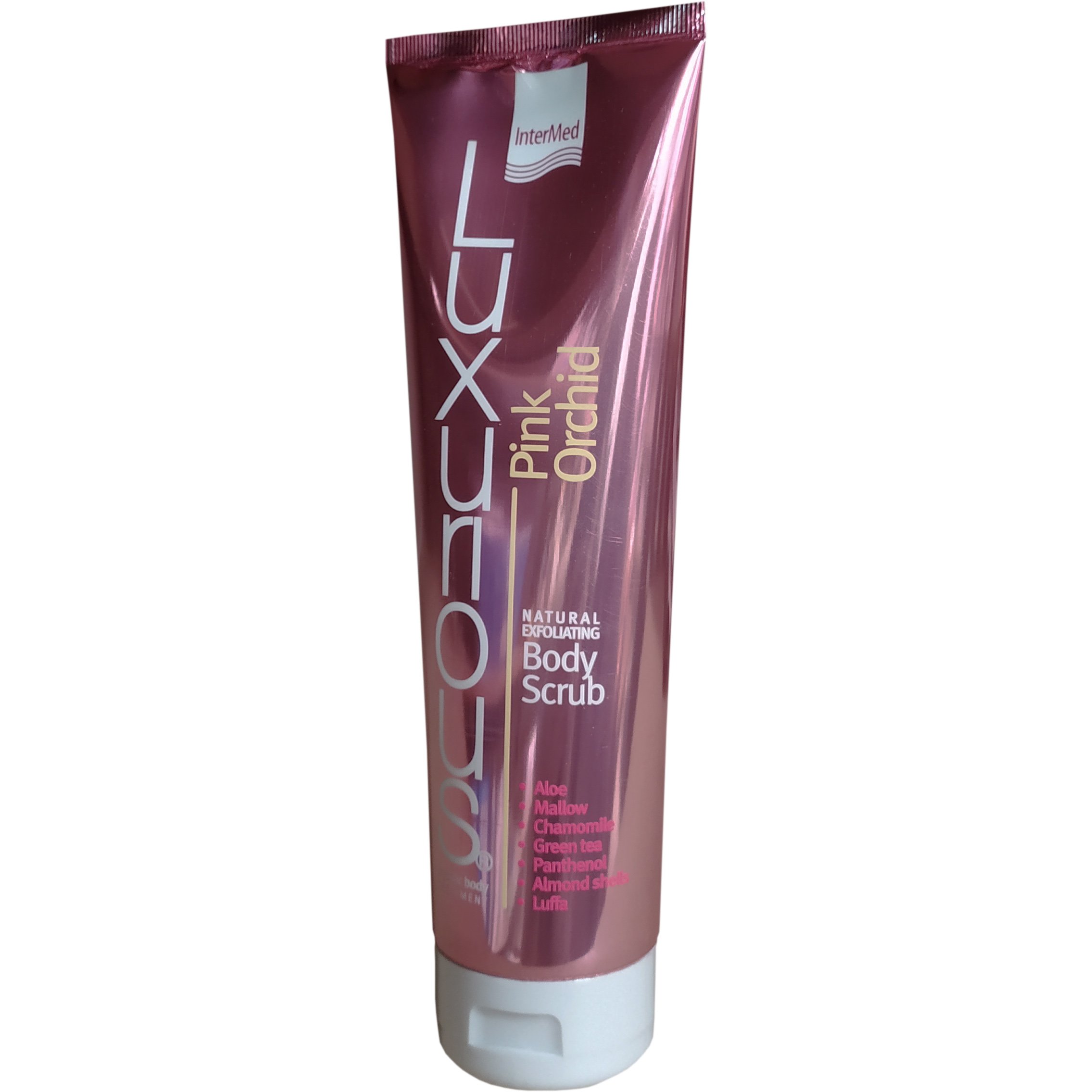 Luxurious Natural Exfoliating Body Scrub Pink Orchid Απολεπιστικό Σώματος με Εξωτικό Άρωμα Ροζ Ορχιδέας 300ml