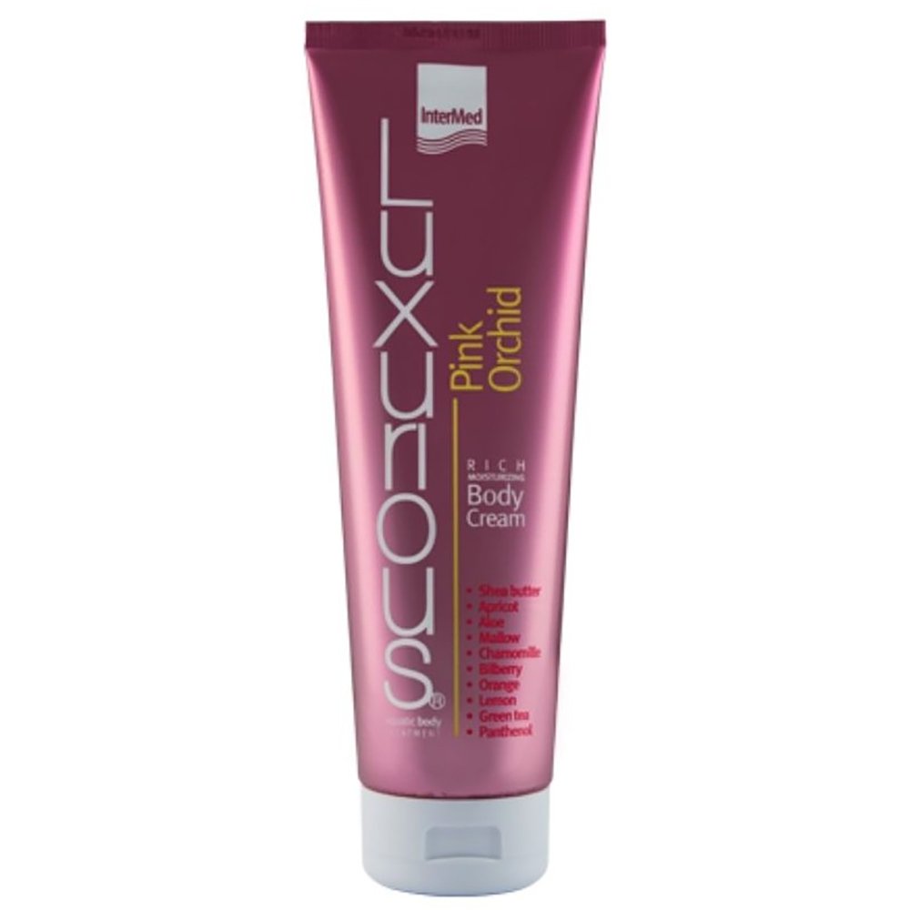 Intermed Luxurious Pink Orchid Rich Moisturizing Cream Πλούσια Ενυδατική Κρέμα Σώματος με Άρωμα Άγριας Ροζ Ορχιδέας 300ml