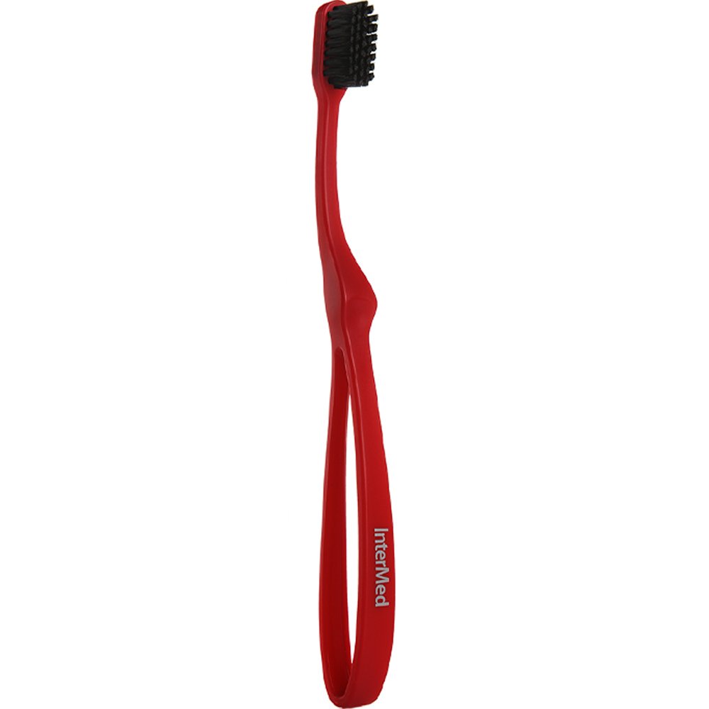 InterMed Intermed Professional Ergonomic Toothbrush Soft Επαγγελματική Εργονομική Οδοντόβουρτσα Μαλακή 1 Τεμάχιο - Κόκκινο