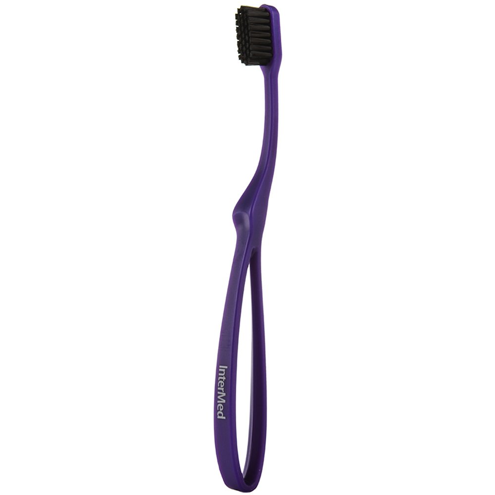 Intermed Professional Ergonomic Toothbrush Medium Εργονομική Οδοντόβουρτσα με Μέτριες Ίνες 1 Τεμάχιο - Μωβ