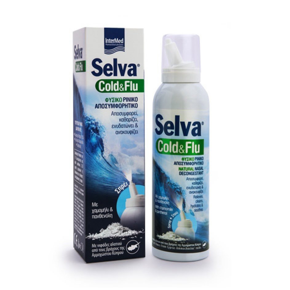 Selva Cold & Flu Natural Nasal Spray Φυσικό Ρινικό Αποσυμφορητικό 150ml