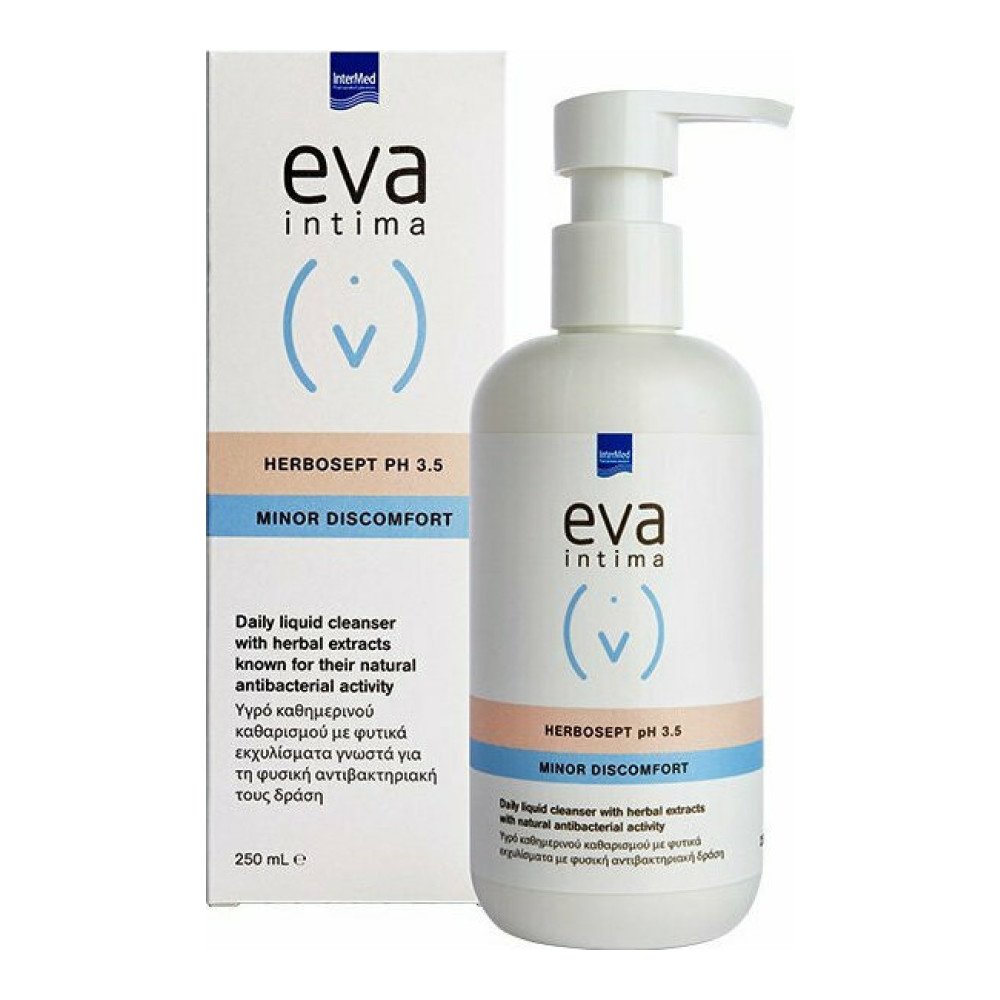 Intermed Eva Intima Herbosept PH3.5 Minor Discomfort Αντιβακτηριακό Υγρό Καθημερινού Καθαρισμού Ευαίσθητης Περιοχής 250 ml