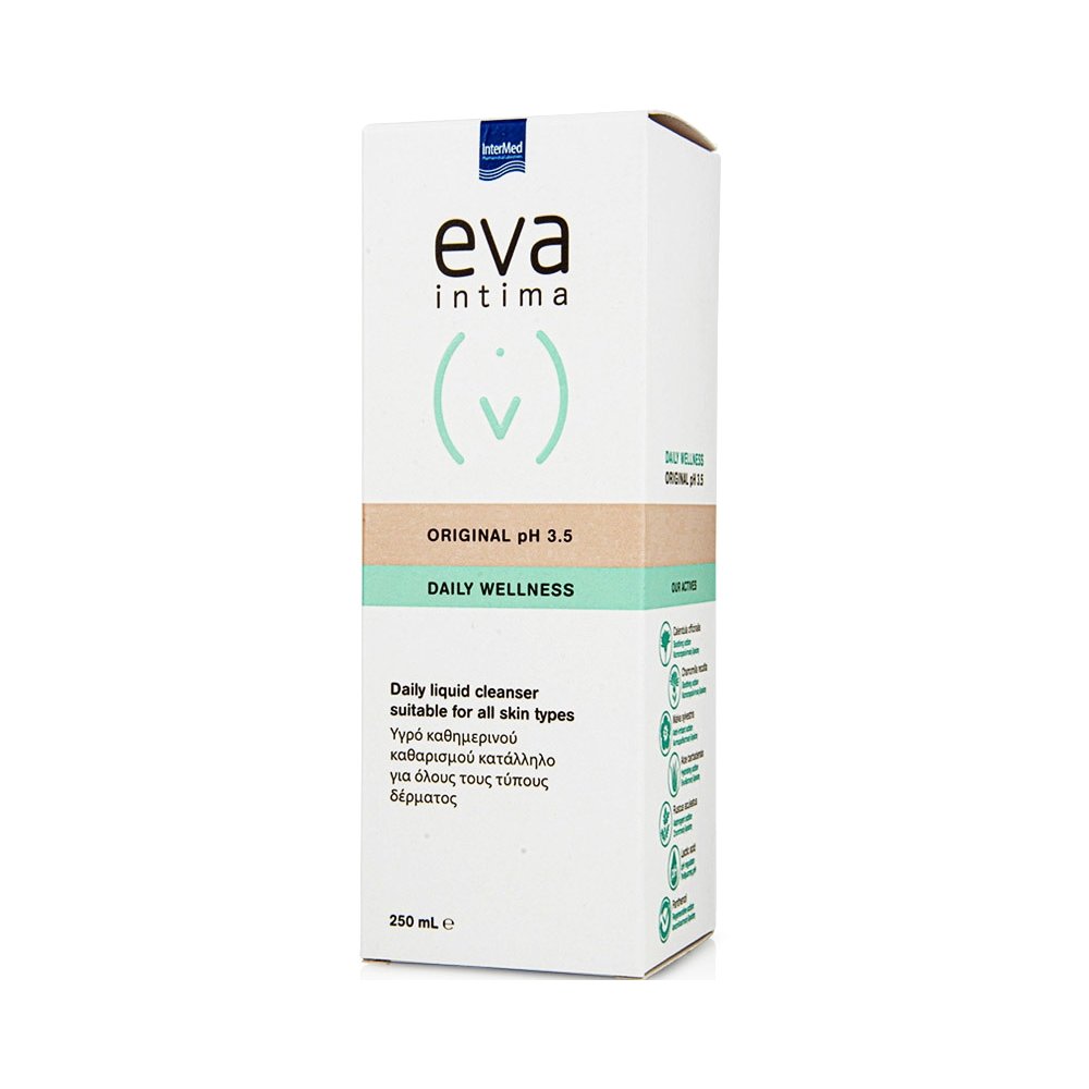 Intermed Eva Intima Original pH3.5 Daily Wellness Καθημερινός Καθαρισμός Ευαίσθητης Περιοχής 250ml