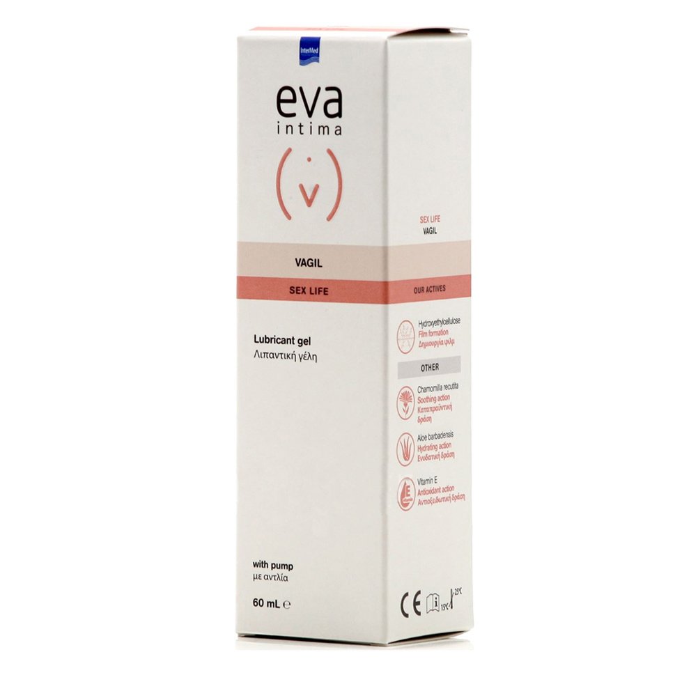 Intermed Eva Intima Vagil Sex Life Gel,Λιπαντική Κολπική Γέλη με Αντλία 60ml