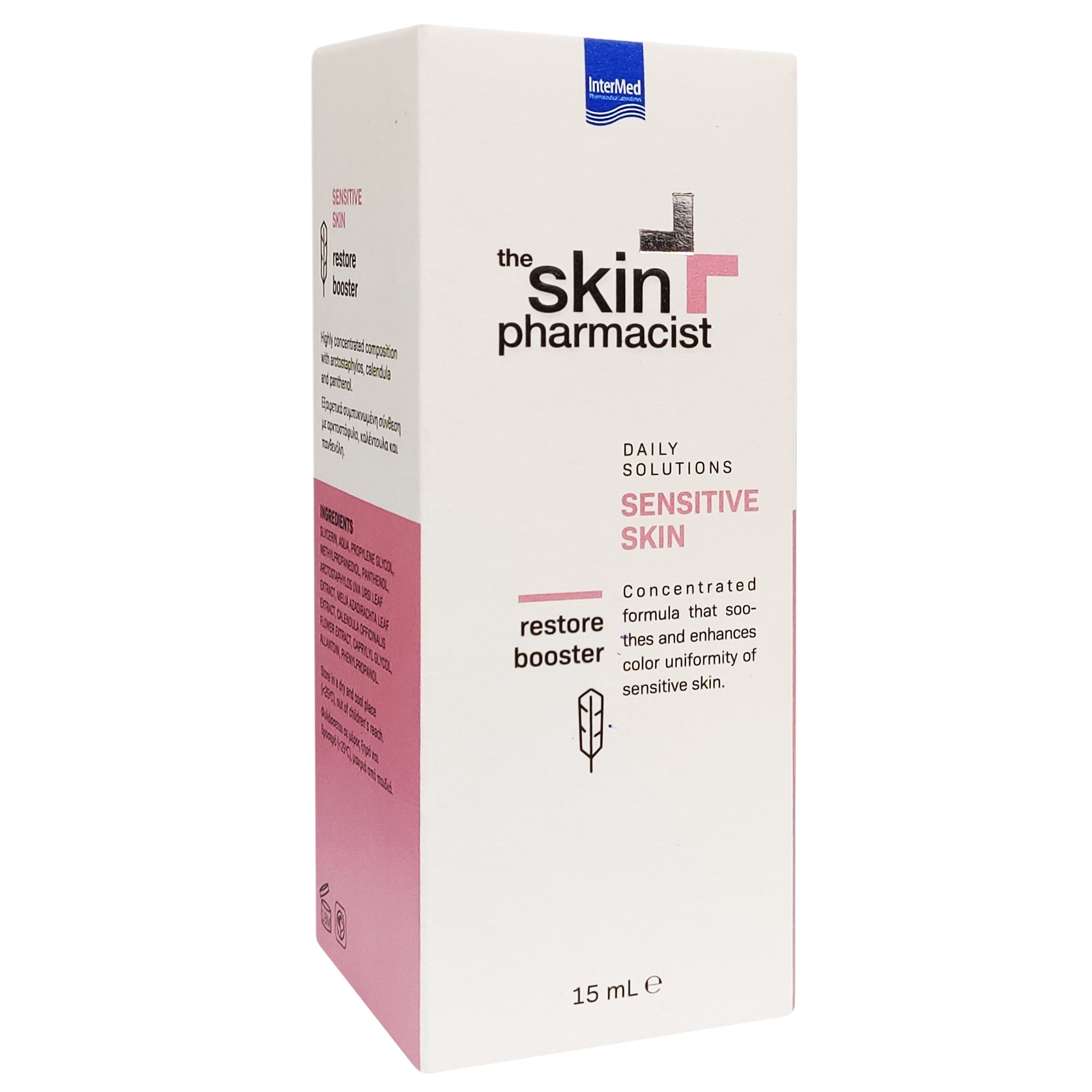 The Skin Pharmacist Daily Solutions Restore Booster Συμπυκνωμένη Φόρμουλα για Ομοιόμορφο Τόνο του Ευαίσθητου Δέρματος 15ml