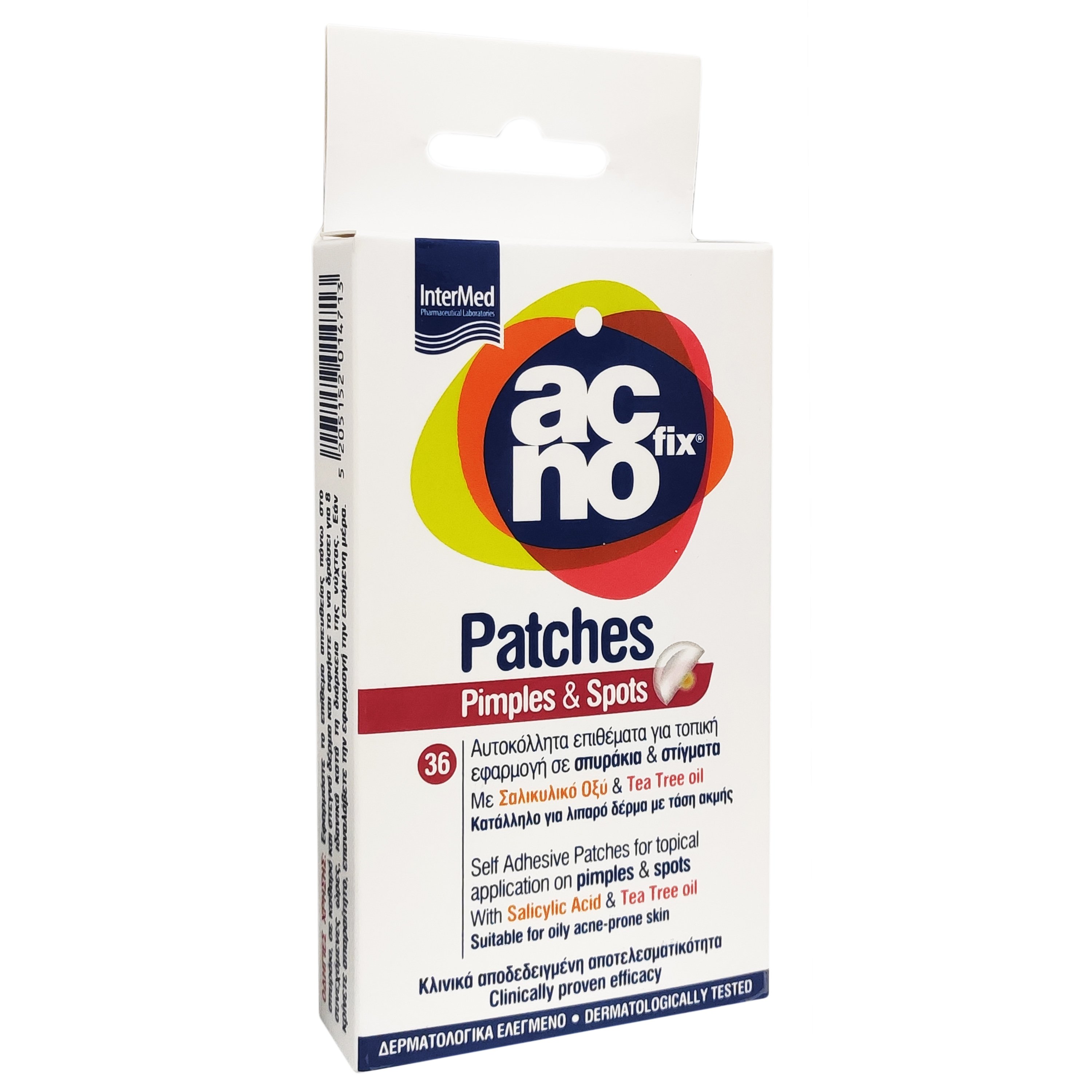 Acnofix Patches for Pimples & Spots Αυτοκόλλητα Επιθέματα για Τοπική Εφαρμογή σε Σπυράκια & Στίγματα 36 Τεμάχια 41191