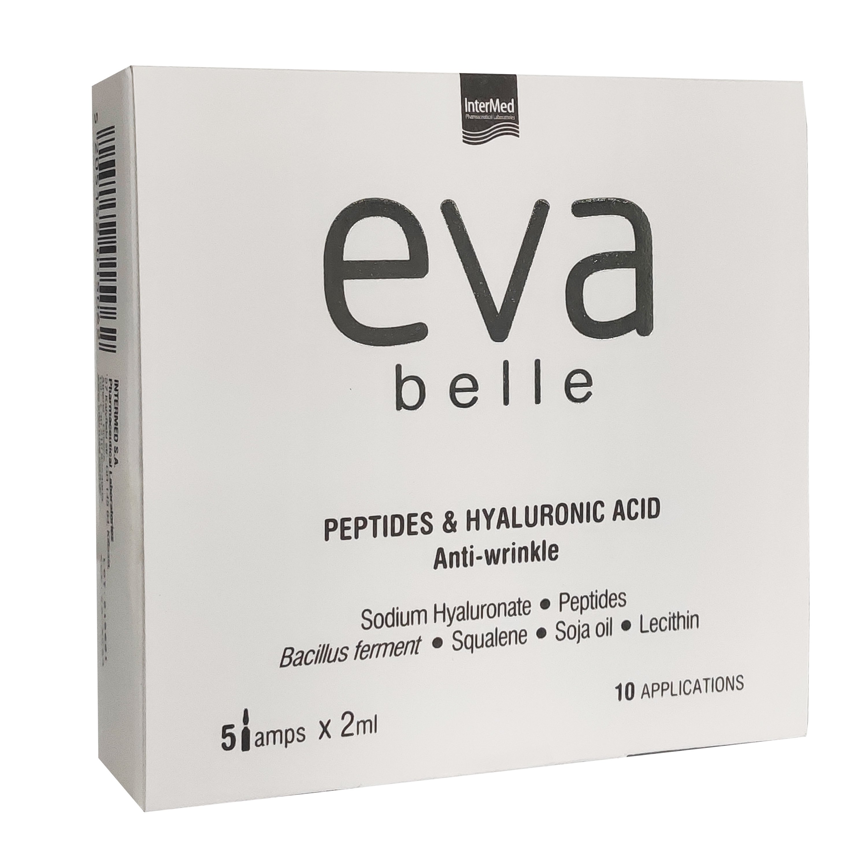 Eva Belle Peptides & Hyaluronic Acid Anti-Wrinkle Αμπούλες για την Αντιμετώπιση των Λεπτών Γραμμών & Ρυτίδων 5 amps x 2ml,