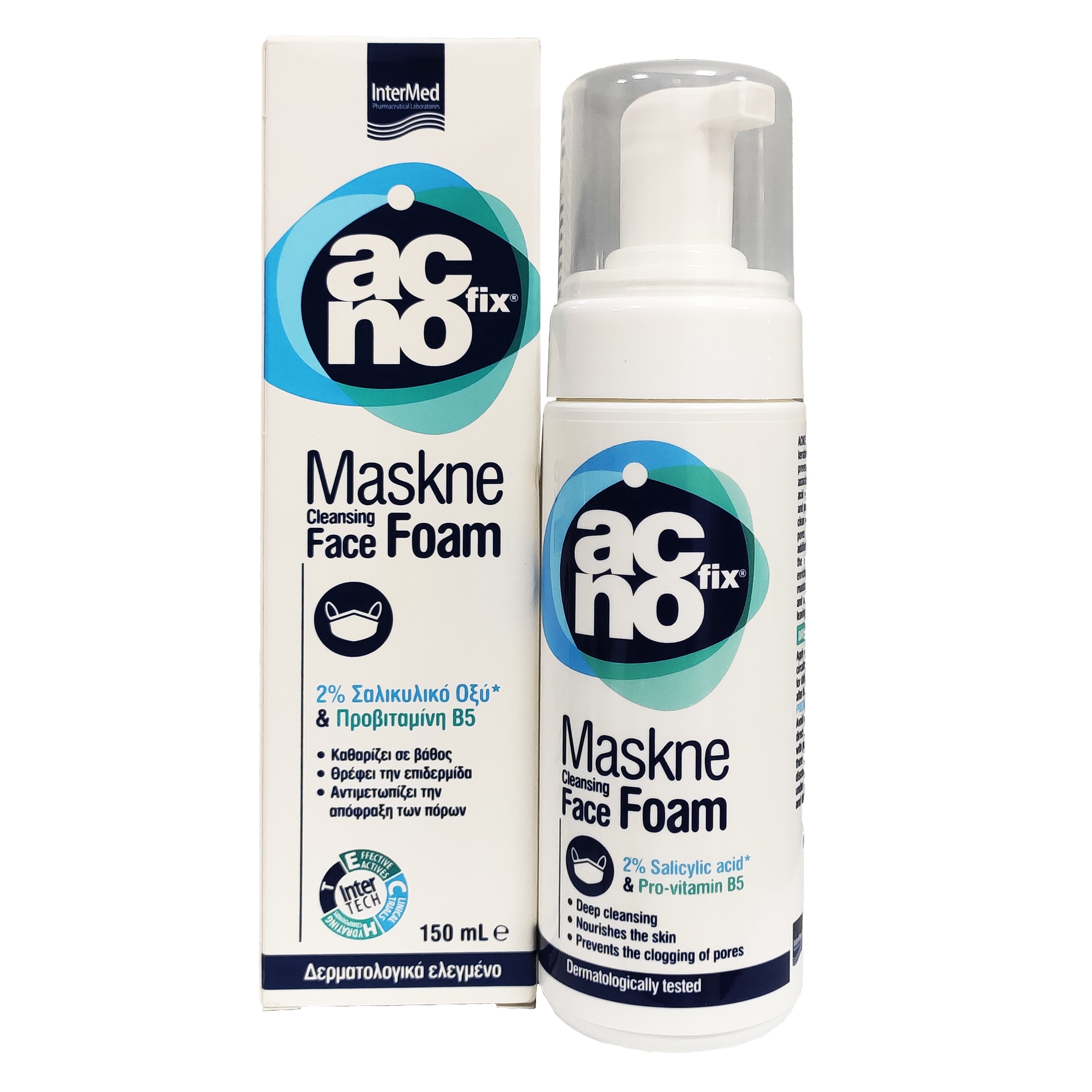 Acnofix Maskne Cleansing Face Foam Αφρός Καθαρισμού Αντιμετώπιση των Επιπτώσεων της Συνεχούς Χρήσης Μάσκας στην Επιδερμίδα 150ml 40430
