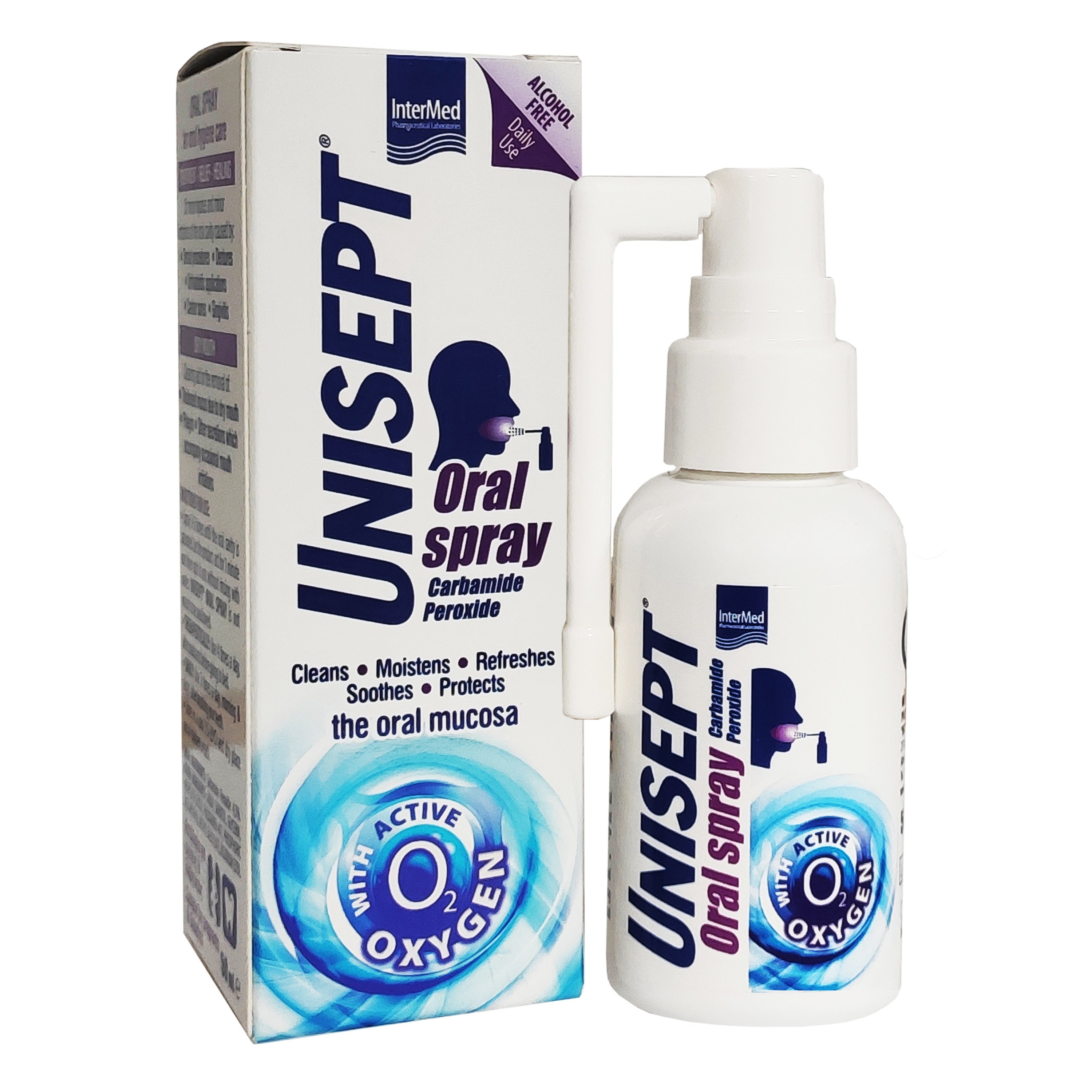 InterMed Intermed Unisept Oral Spray With Carbamide Peroxide Στοματικό Εκνέφωμα για την Υγιεινή Φροντίδα της Στοματικής Κοιλότητας 50ml