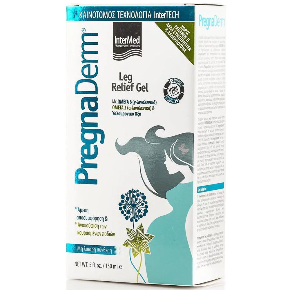 Intermed PregnaDerm Leg Relief Gel Γέλη για την Άμεση Ανακούφιση & Αποσυμφόρηση των Κουρασμένων Ποδιών Κατά την Διάρκεια της Εγκυμοσύνης 150ml