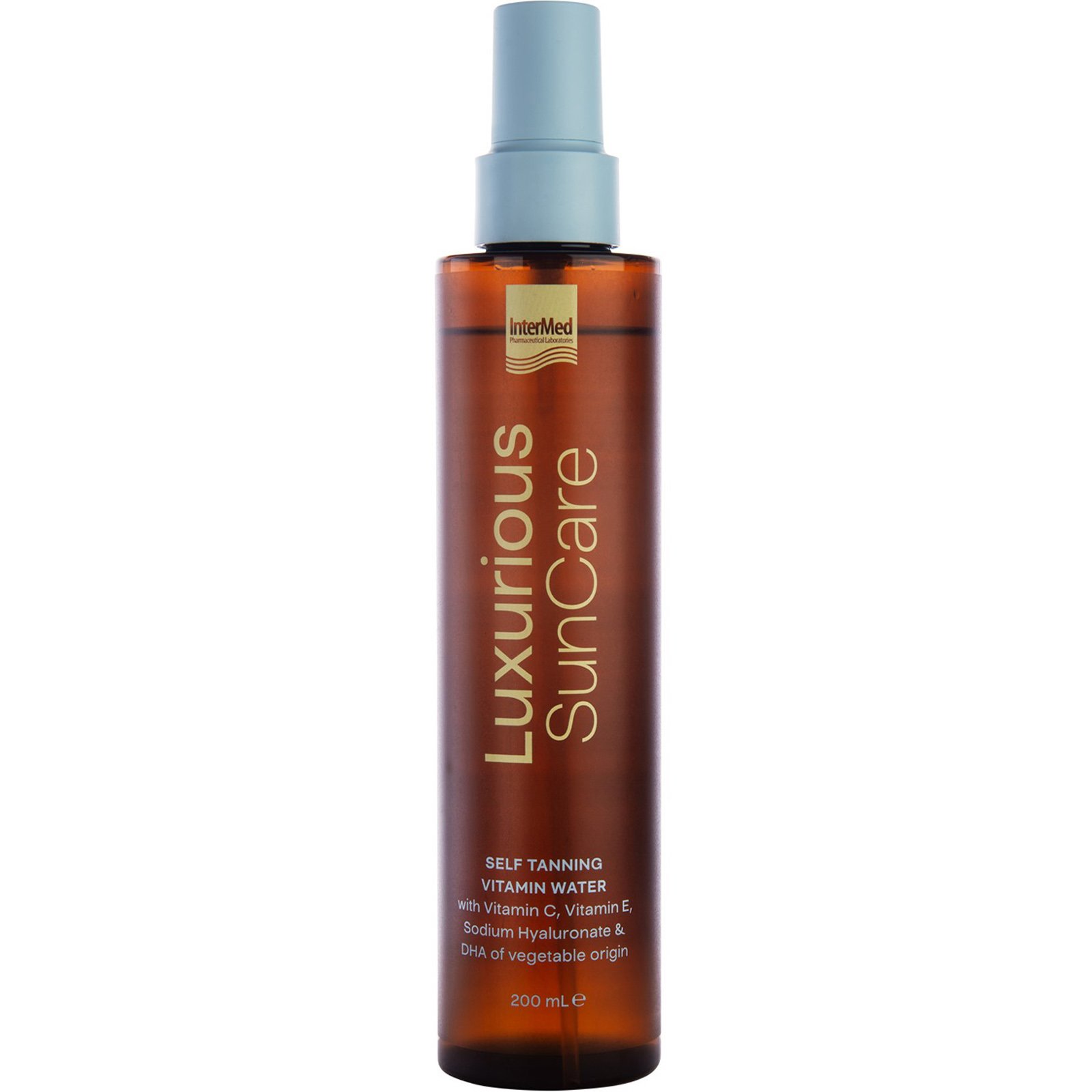 Luxurious Luxurious SunCare Self Tanning Vitamin Water 200ml,Αυτομαυριστικό Διάφανο Σπρέι με Βιταμίνες C & E, Υαλουρονικό Οξύ & DHA Φυτικής Προέλευσης