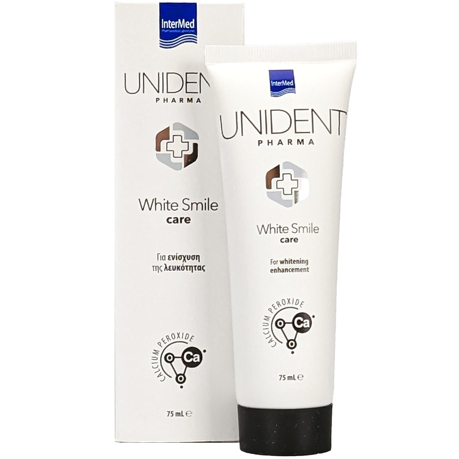Intermed Unident White Smile Care Οδοντόκρεμα με Φθόριο για Ενίσχυση της Λευκότητας των Δοντιών 75ml