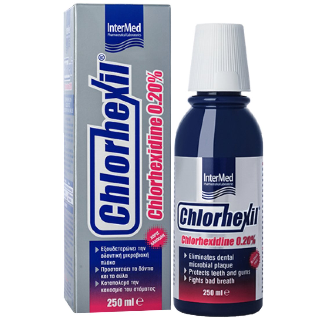 Chlorhexil Chlorhexil 0.20% Mouthwash Στοματικό Διάλυμα Πολλαπλής Προστασίας της Στοματικής Κοιλότητας, με Υπέροχη Γεύση Βοτάνων 250ml