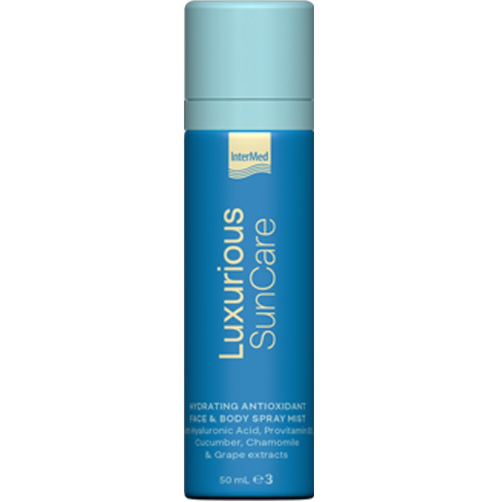 InterMed Luxurious Sun Care Hydrating Antioxidant Mist Face & Body Ενυδατικό & Αντιοξειδωτικό Spray Προσώπου Σώματος 50ml