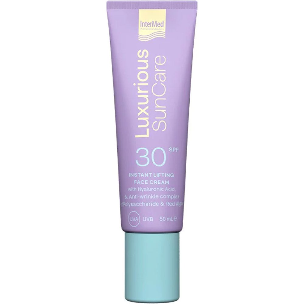 Luxurious Suncare Instant Lifting Face Cream Spf30 Αντηλιακή Κρέμα Προσώπου με Υψηλή Προστασία & Αντιρυτιδική Δράση 50ml