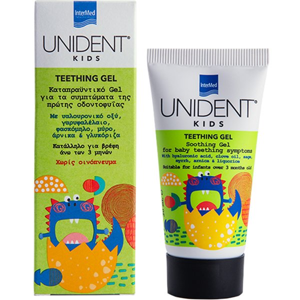 InterMed InterMed Unident Kids Teething Gel Καταπραϋντικό Τζελ για τα Συμπτώματα της Πρώτης Οδοντοφυΐας Χωρίς Οινόπνευμα 30ml