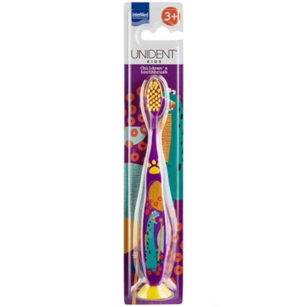 Intermed Unident Kids 3+ Years Children's Toothbrush Παιδική Οδοντόβουρτσα για την Καθημερινή Στοματική Φροντίδα των Παιδιών από 3 Ετών & Άνω 1 Τεμάχιο - Μώβ