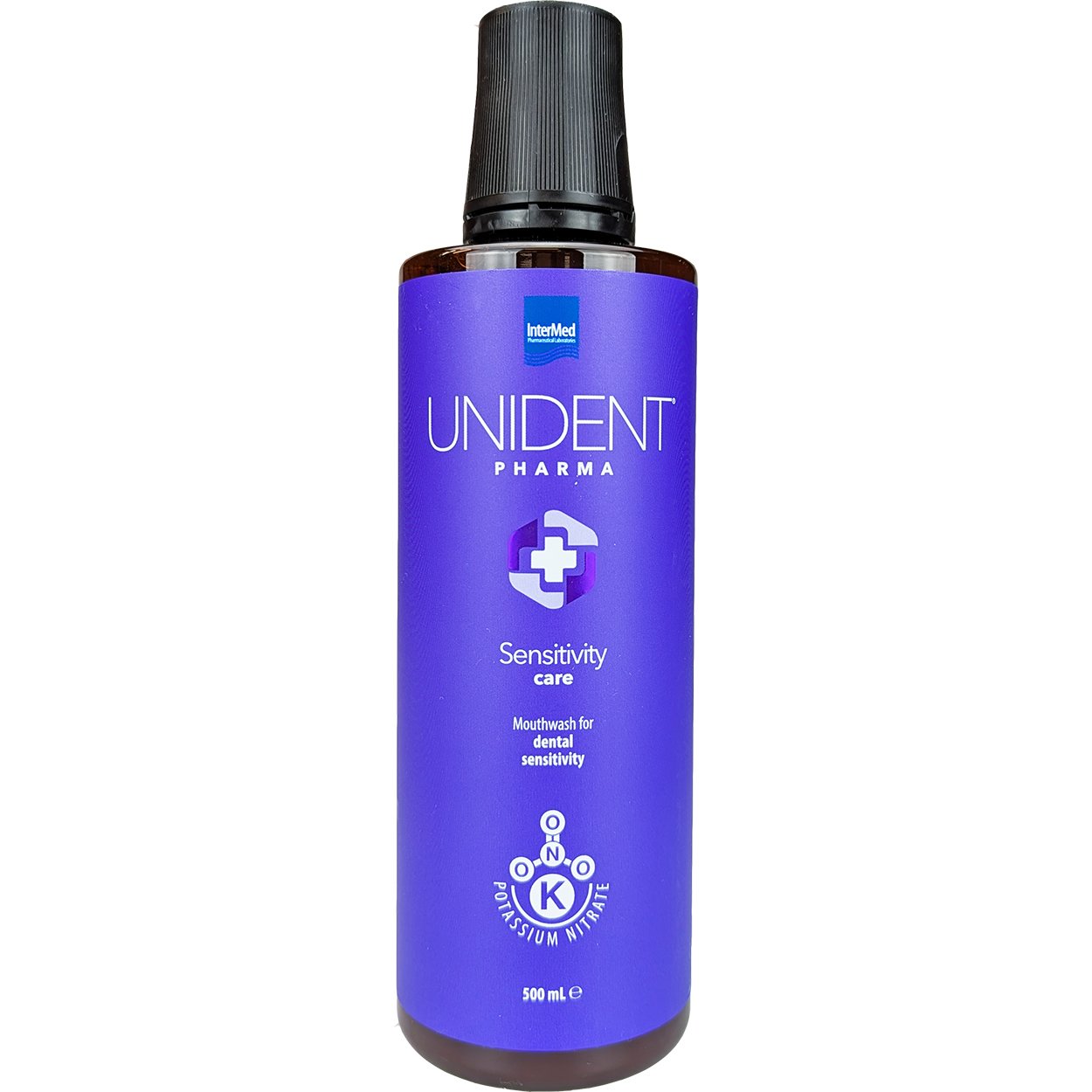 Intermed Unident Pharma Sensitivity Care Mouthwash Ειδικά Σχεδιασμένo Καθημερινό Στοματικό Διάλυμα για την Οδοντική Ευαισθησία 500ml