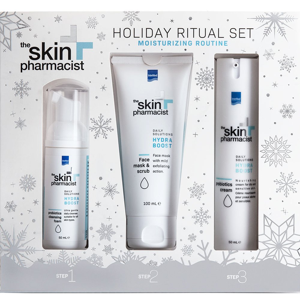 The Skin Pharmacist The Skin Pharmacist Promo Hydra Boost Probiotics Cleansing Foam 50ml & Face Mask & Scrub 100ml & Probiotics Cream 50ml