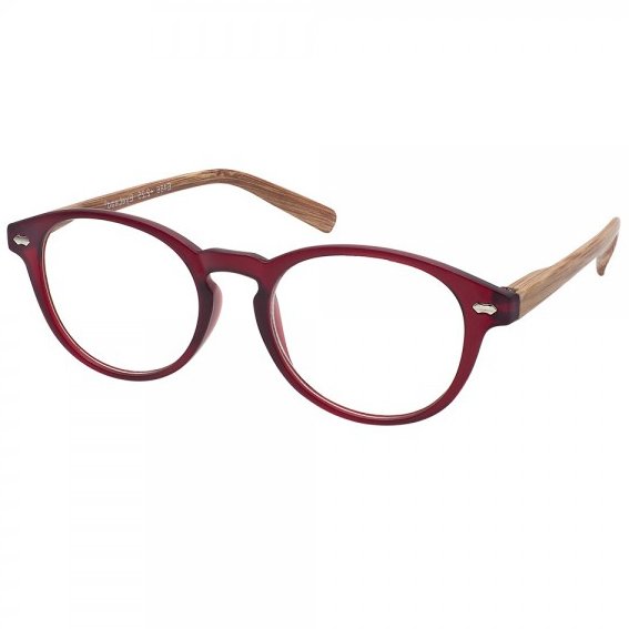 Eyelead Γυαλιά Διαβάσματος Unisex Μπορντώ με Ξύλινο Βραχίονα Ε186 – 1,00